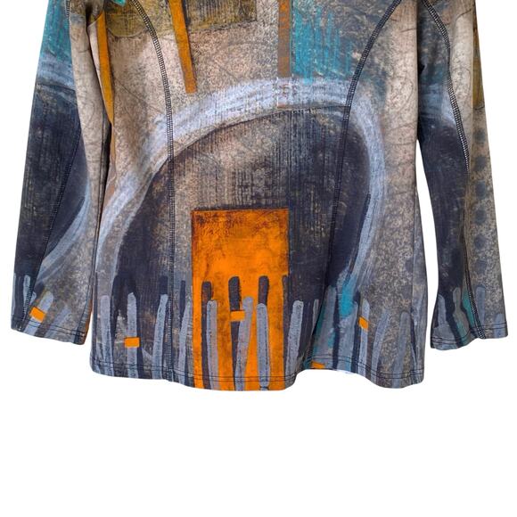 SIMPLY ART by DOLCEZZA Abstract Button Down Jacket, Size Small - Picture 8 of 11